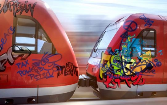 Anti-Graffiti-Schutz von 3M für den Bahnbereich