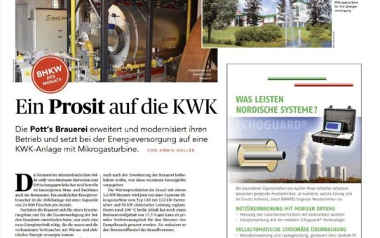 KWK-Anlage in Brauerei wird "BHKW des Monats"