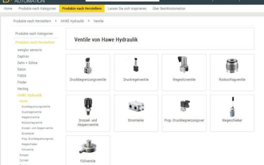 HAWE Hydraulik nutzt etablierte Online-Marktplätze für Produktvertrieb