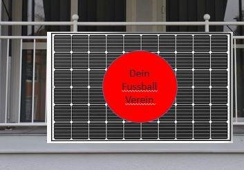 Neu - Balkonsolar mit Fussball Fanabzeichen