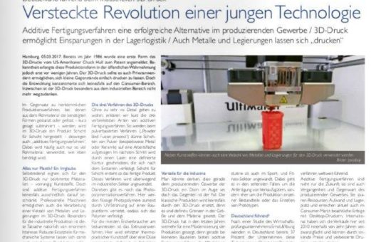 "Industrielle Revolution durch 3D-Druck" - die neue Fachzeitung Telematik-Markt.de ist erschienen