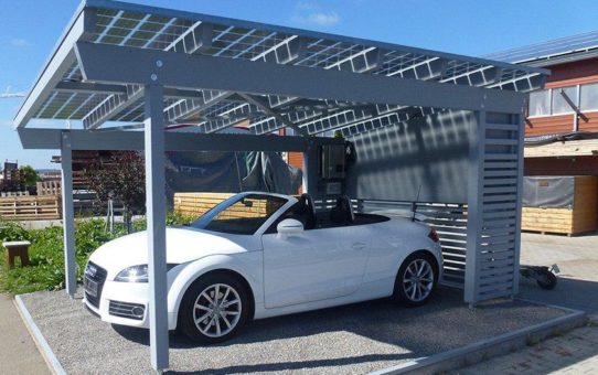 Strom erzeugen auf der Terrasse oder Carport - mit AXSUN - Solarmodulen -  made in Deutschland