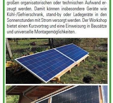 Workshop Mikro-PV und Beratungswoche iKratos bei der Klimawoche des Landkreises Forchheim