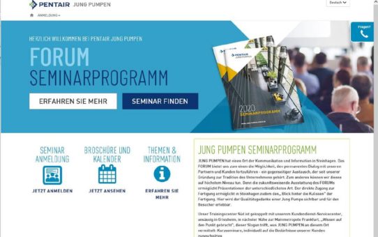 Seminarangebote Pentair Jung Pumpen 2020