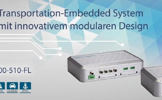 AXIOMTEKs Modularer Transport Embedded-PC mit E-Zeichen, ISO 7637-2, EN 50155, EN 50121, DNV 2.4, EN 45545-2 und IEC 60945