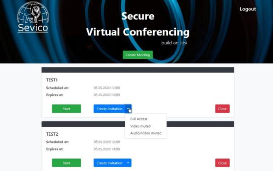 Neue und kostenlose Softwarelösung «Sevico» ermöglicht VideoConferencing auf höchstem Sicherheitslevel