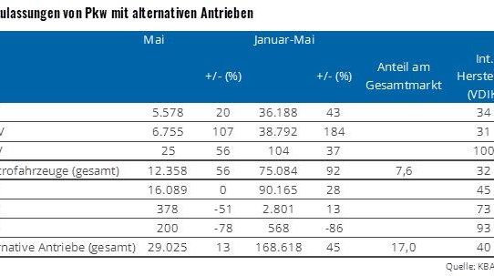 Elektroauto-Markt bleibt auch im Mai hinter Erwartungen