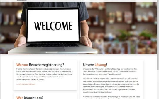 Corona-Prävention im Gastgewerbe: WebApp www.viguard.eu erleichtert betroffenen Betrieben die vorgeschriebene Anwesenheitsdokumentation