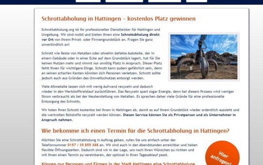 Die Schrottabholung Hattingen bieten für den Schrott gutes Geld über Schrottabholung.org