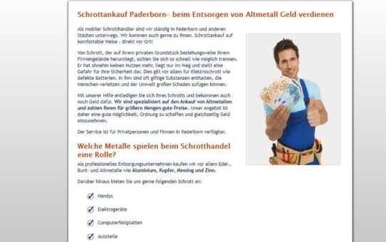 Schrottankauf Paderborn schnelle Abwicklung und bester Preis