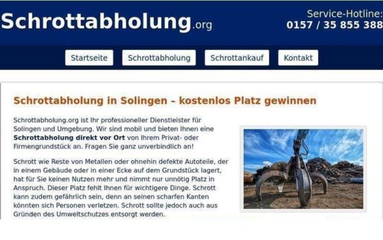 Schrottabholung Solingen arbeitet für die Kunden kostenlos – Schrottabholung.org