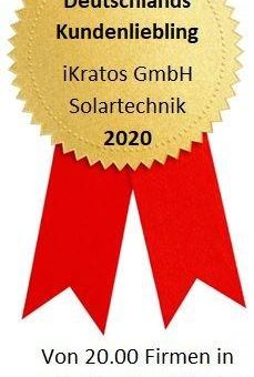 Focus Money hat iKratos als Kundenliebling Nr. 1 bei Solartechnik ausgezeichnet