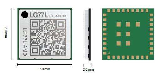 Ultra-kompaktes GNSS-Modul LG77L mit EASY™ - Technology für Positionsbestimmung