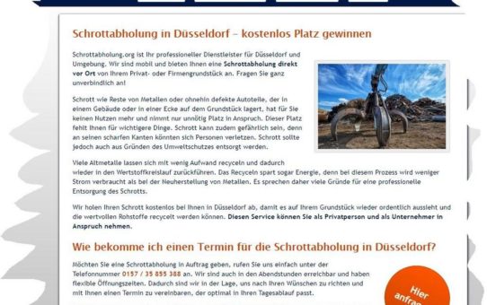 Altmetall loswerden leicht gemacht in Düsseldorf