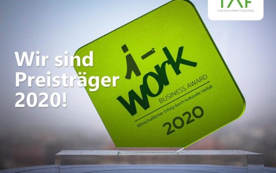 TAF gewinnt iWork Award 2020 und wird interkulturell ausgezeichnet