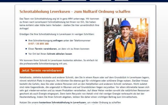 Die Altmetallabholung Leverkusen arbeitet hochprofessionell, um Ressourcen dem Rohstoff-Kreislauf verlustfrei wieder zuzuführen