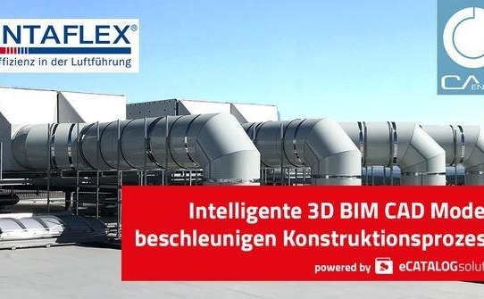 VENTAFLEX minimiert Konstruktionszeiten deutlich dank BIM CAD Modellen & Online-Konfigurator powered by CADENAS