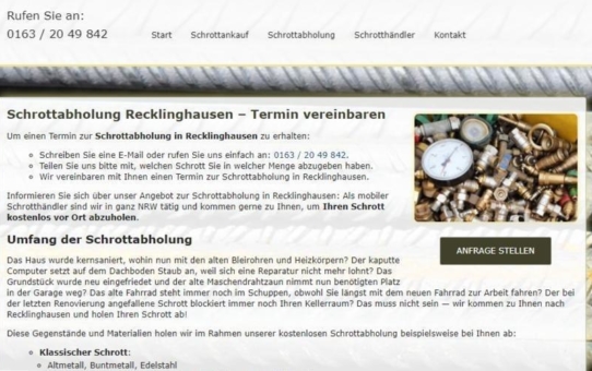 Schrottabholung Recklinghausen (Sonstige Veranstaltung | Recklinghausen)