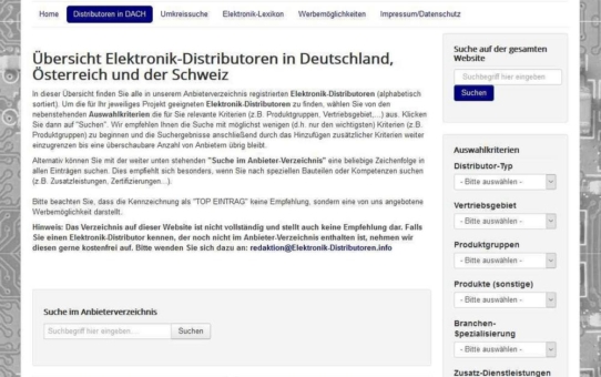 Elektronik-Distributoren schnell und einfach finden