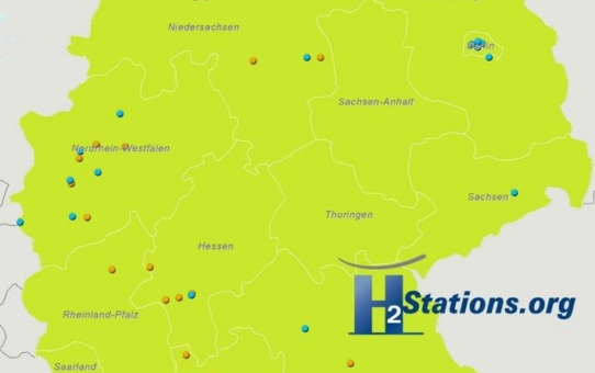 Weltweit 92 neue Wasserstoff-Tankstellen im Jahr 2016