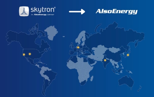 AlsoEnergy kündigt die Namensänderung von skytron an