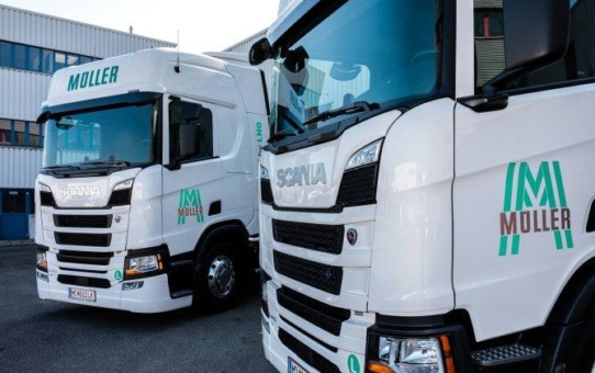 Müller Transporte setzt erstmals auf Scania LNG-Lkw