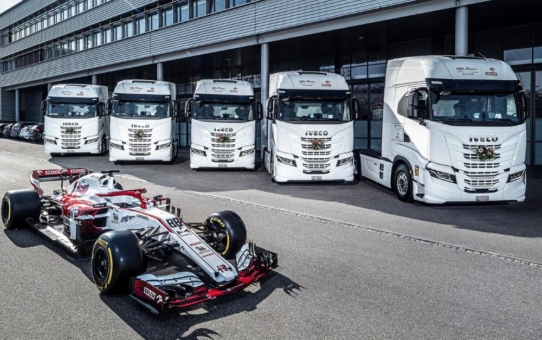 IVECO ist offizieller Truck-Partner von Alfa Romeo Racing ORLEN - neue IVECO S-WAY für die Logistikflotte des Teams