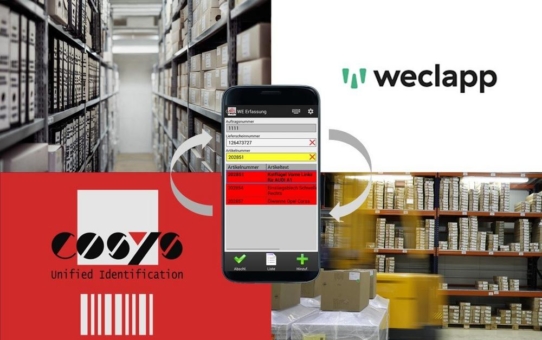 COSYS mobile Datenerfassungs-App für die Lagerverwaltung mit Weclapp