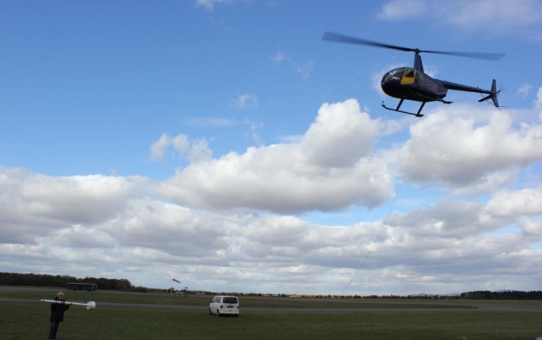 Tiefengeothermie am Oberrhein: Helikopter startet mit Befliegung des Aufsuchungsgebietes