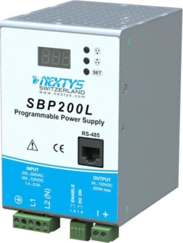 SBP200L: Programmierbares DIN-Hutschienen-Netzteil - 200 W, 24 Bis 120 V