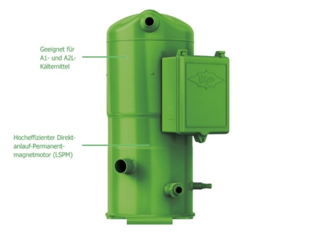Scrollverdichter von BITZER für A2L-Kältemittel zur Serienproduktion freigegeben