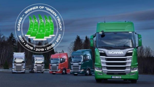 Zum 5. Mal in Folge gewinnt Scania den Green Truck-Award