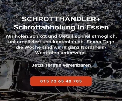 Die Schrottabholung Essen holt Altmetallschrott & Zum vereinbarten Zeitpunkt wird Ihr Schrott kostenlos abgeholt