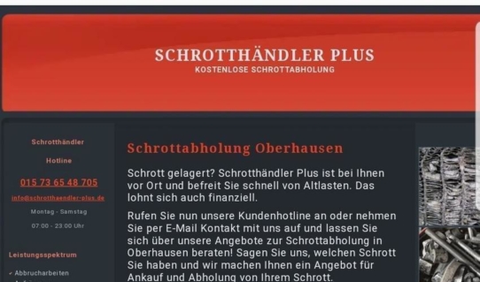 Schrottabholung in Oberhausen & ist ihre beste Lösung