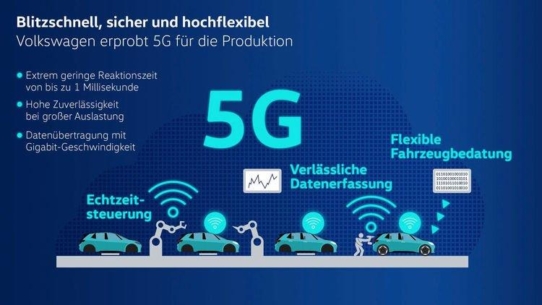 Auf dem Weg zur Smart Factory: Volkswagen erprobt 5G für die Produktion