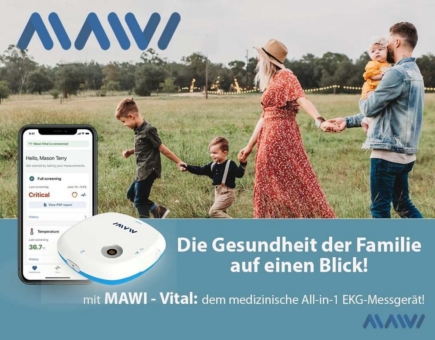 Mit Mawi-Vital, dem medizinischen All-in-1 EKG-Messgerät,  zum Manager der eigenen Gesundheit