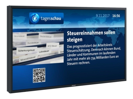 tagesschau Meldungen jetzt als Erweiterung für die FrontFace Digital Signage Software von mirabyte verfügbar