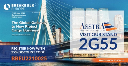 Treffen Sie AsstrA auf der Messe Breakbulk Europe 2022