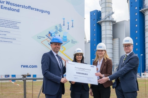 RWE erhält Förderzusage für 14 Megawatt Elektrolyse-Testanlage in Lingen - Baustart für Juni geplant