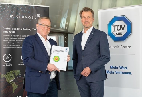 TÜV SÜD unterstützt Microvast auf dem Weg zu einer nachhaltigeren Batterieproduktion