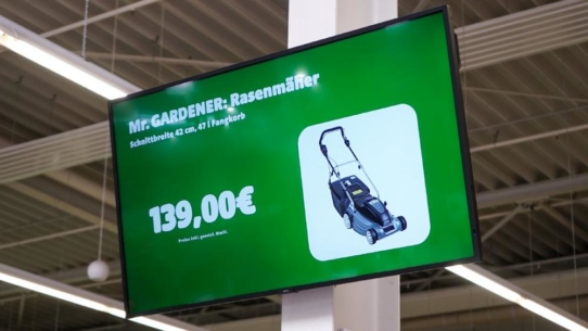 Digital Signage und Besucher-Frequenzmessung im Baumarkt