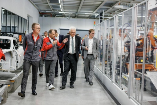 Besuch bei Audi Neckarsulm: Ministerpräsident Winfried Kretschmann trifft Markus Duesmann