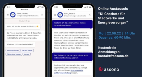 Online-Austausch: Nutzen von KI-Chatbots für Stadtwerke und Energieversorger (Webinar | Online)