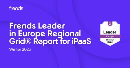 Frends iPaaS wird im Europe Regional Grid® Report für iPaaS | Winter 2023 von G2 Vendor Portal als Leader ausgezeichnet