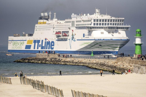 Neues Green Ship "Nils Holgersson" der Reederei TT-Line in Rostock