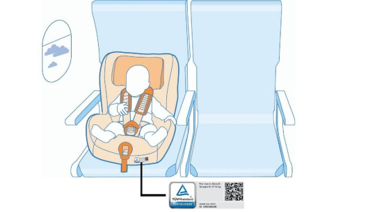 TÜV Rheinland: Kinder bei Flugreisen immer mit geeignetem Rückhaltesystem sichern