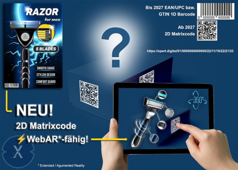 Vom Barcode zum Matrixcode ab 2027: Die Webfähigkeit für 3D Produktpräsentationen mit und für Extended bzw. Augmented Reality kommt!