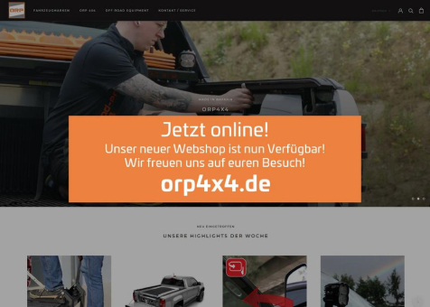 Off Road Products präsentiert stolz den neuen Onlineshop ORP4x4.de: Die ultimative Plattform für Pick Up -Fans