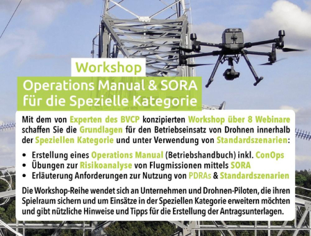 Workshop-Reihe OPERATIONS MANUAL & SORA für die Spezielle Kategorie