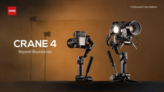 Zhiyun bringt CRANE 4 Gimbal für DSLR- und Kinokameras auf den Markt